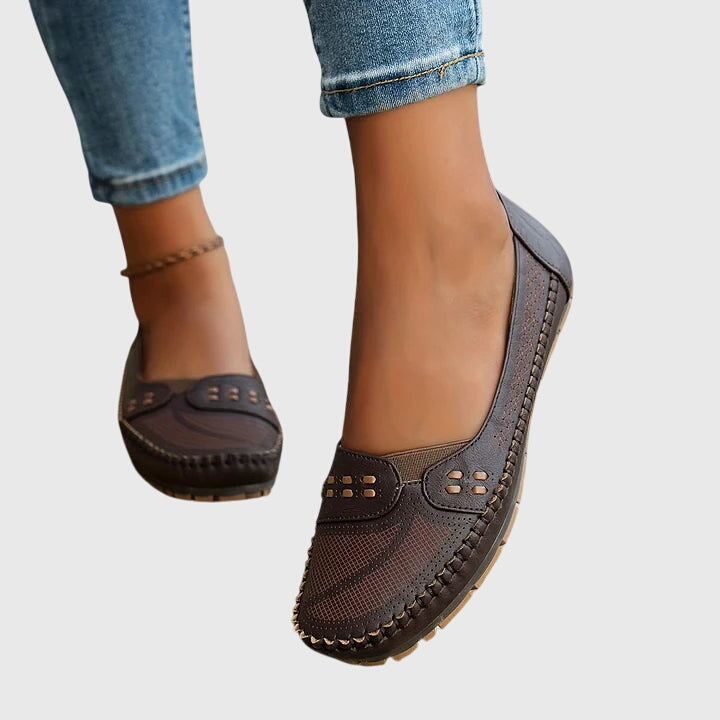 Isabella – Studded Slip On Round Toe Flats