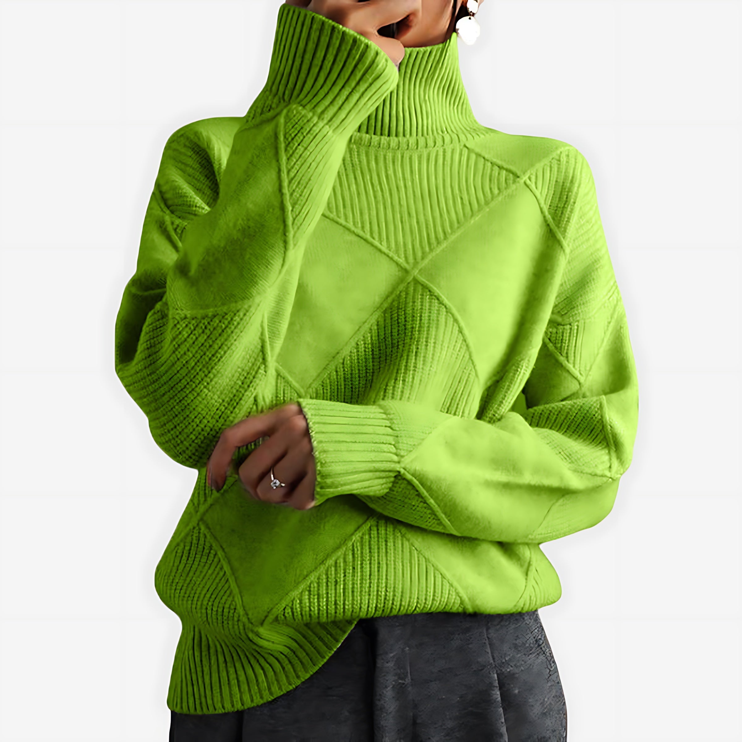 Aaliyah – Chunky Ribbed Turtleneck Sweater