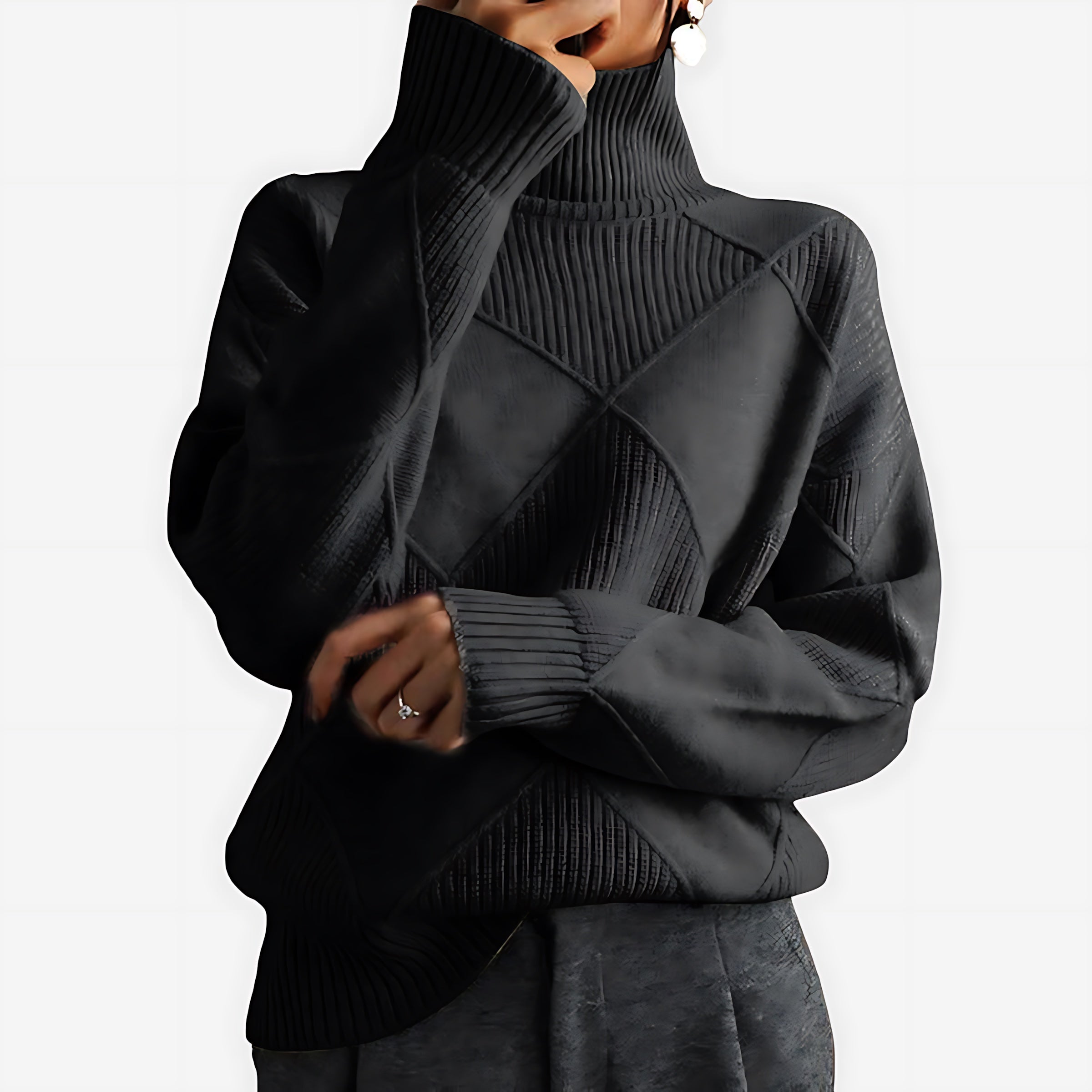 Aaliyah – Chunky Ribbed Turtleneck Sweater
