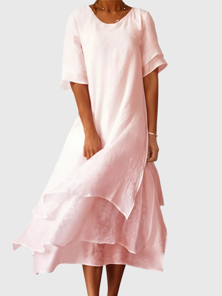 Eliana – Chiffon Tiered Ruffle Summer Midi Dress