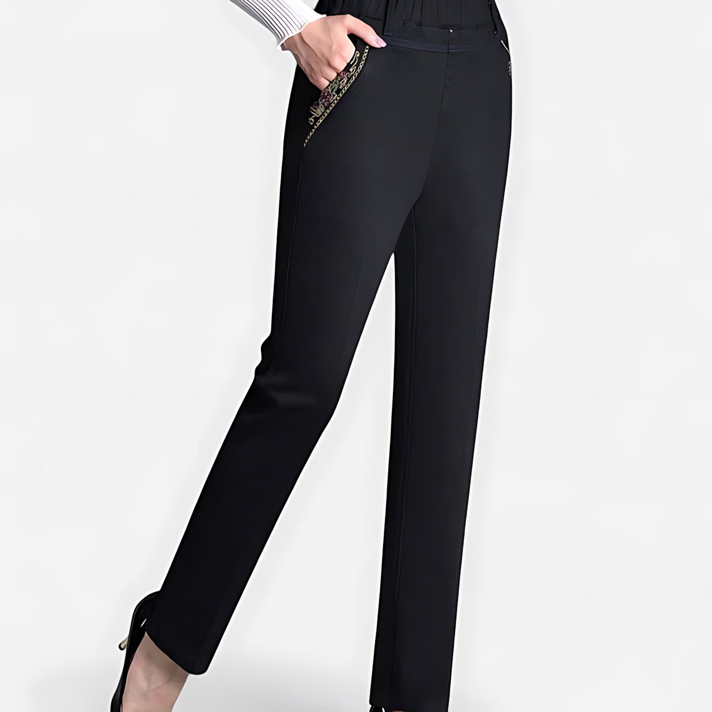 Abigail – High Waist Straight Leg Pants