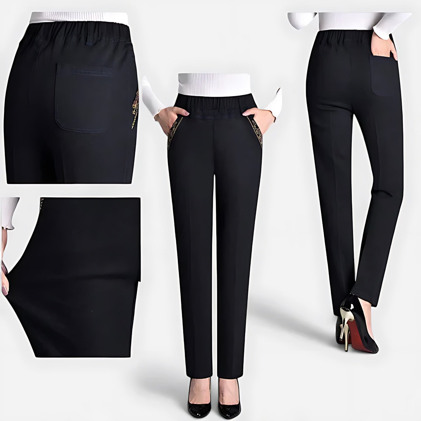 Abigail – High Waist Straight Leg Pants