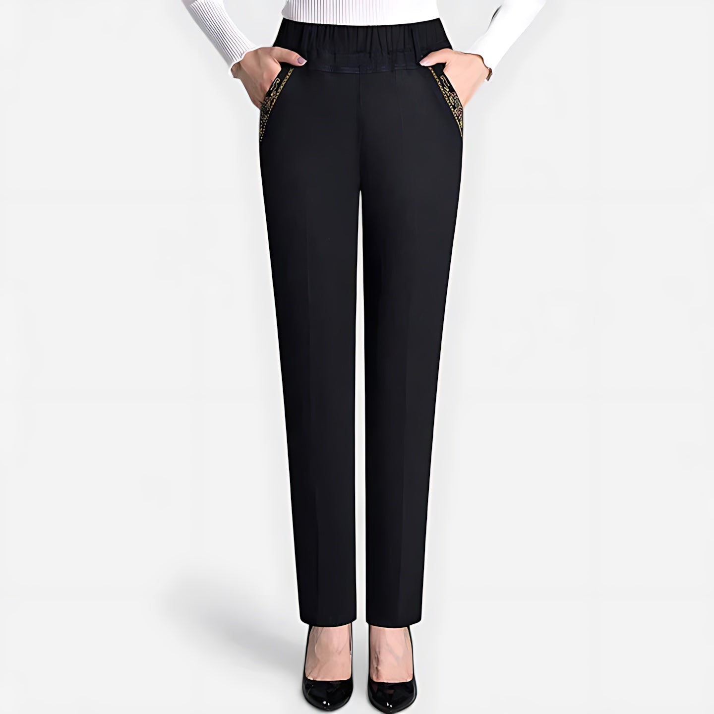 Abigail – High Waist Straight Leg Pants