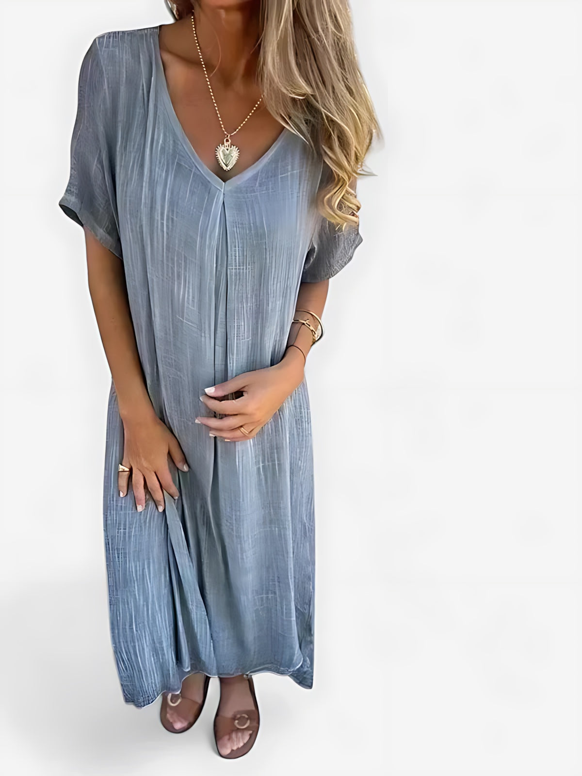 Abigail – V Neck Flowy Summer Maxi Dress