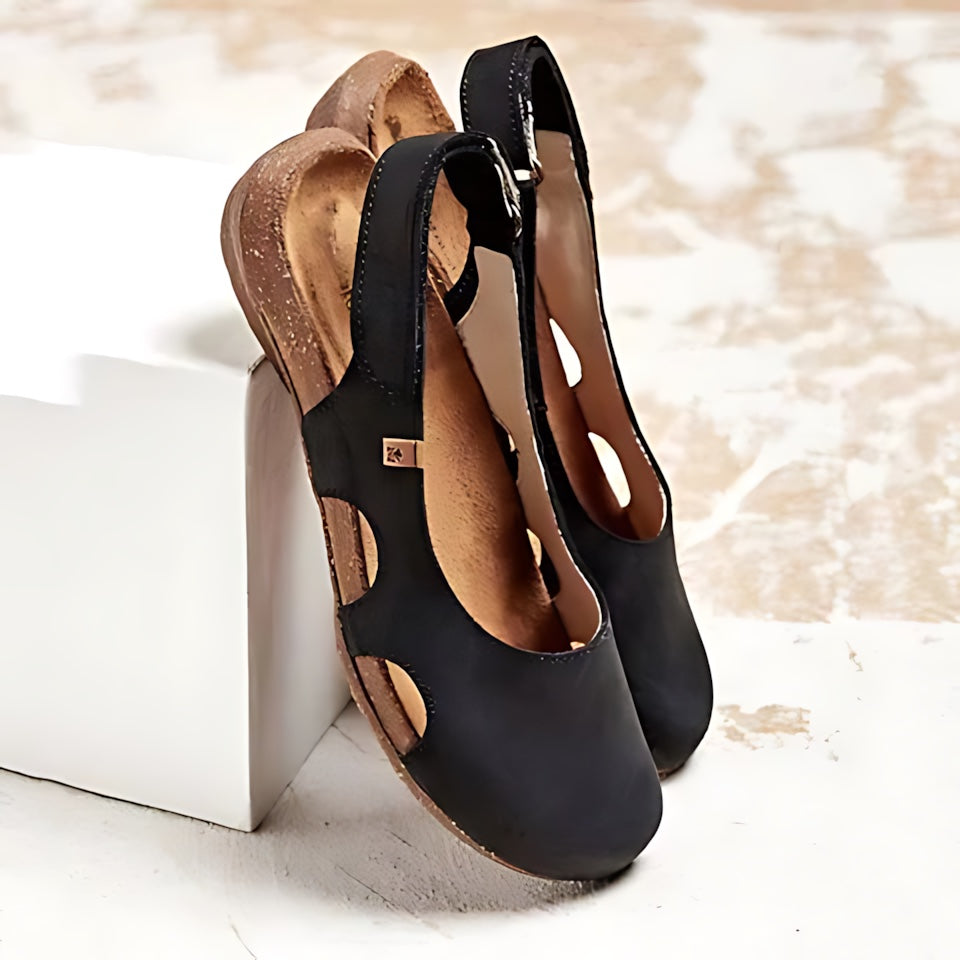 Ada – Closed Toe Ankle Strap Wedge Sandals