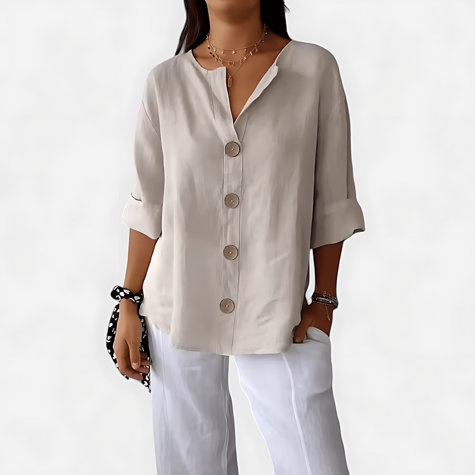Adalynn – Long Sleeve Collared Shirt