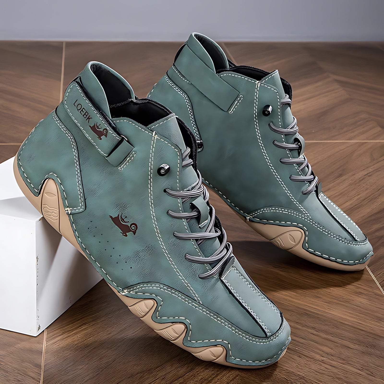 Adelaide – Suede Lace Up Flat Ankle Boots