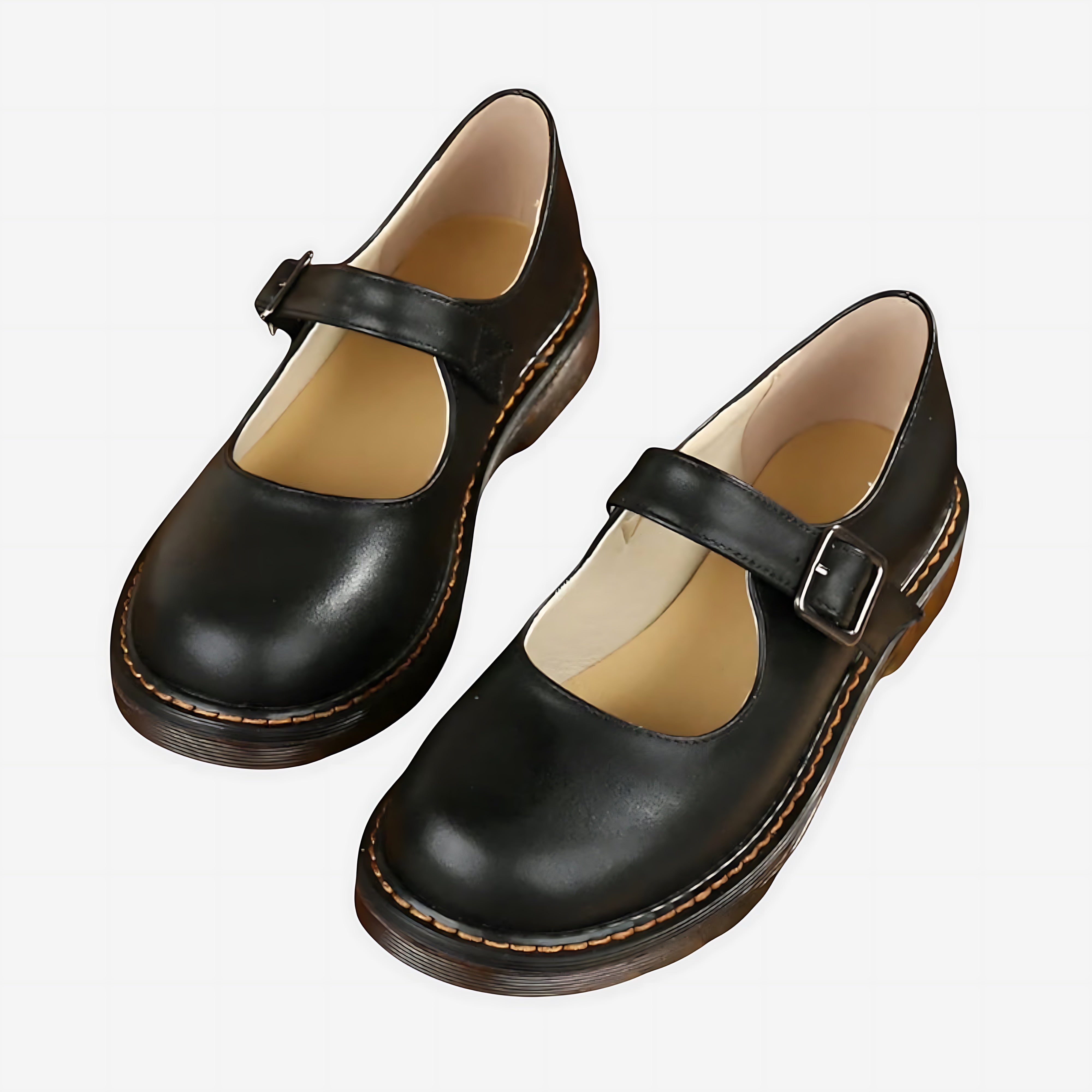 Adeline – Faux Leather Mary Jane Flats