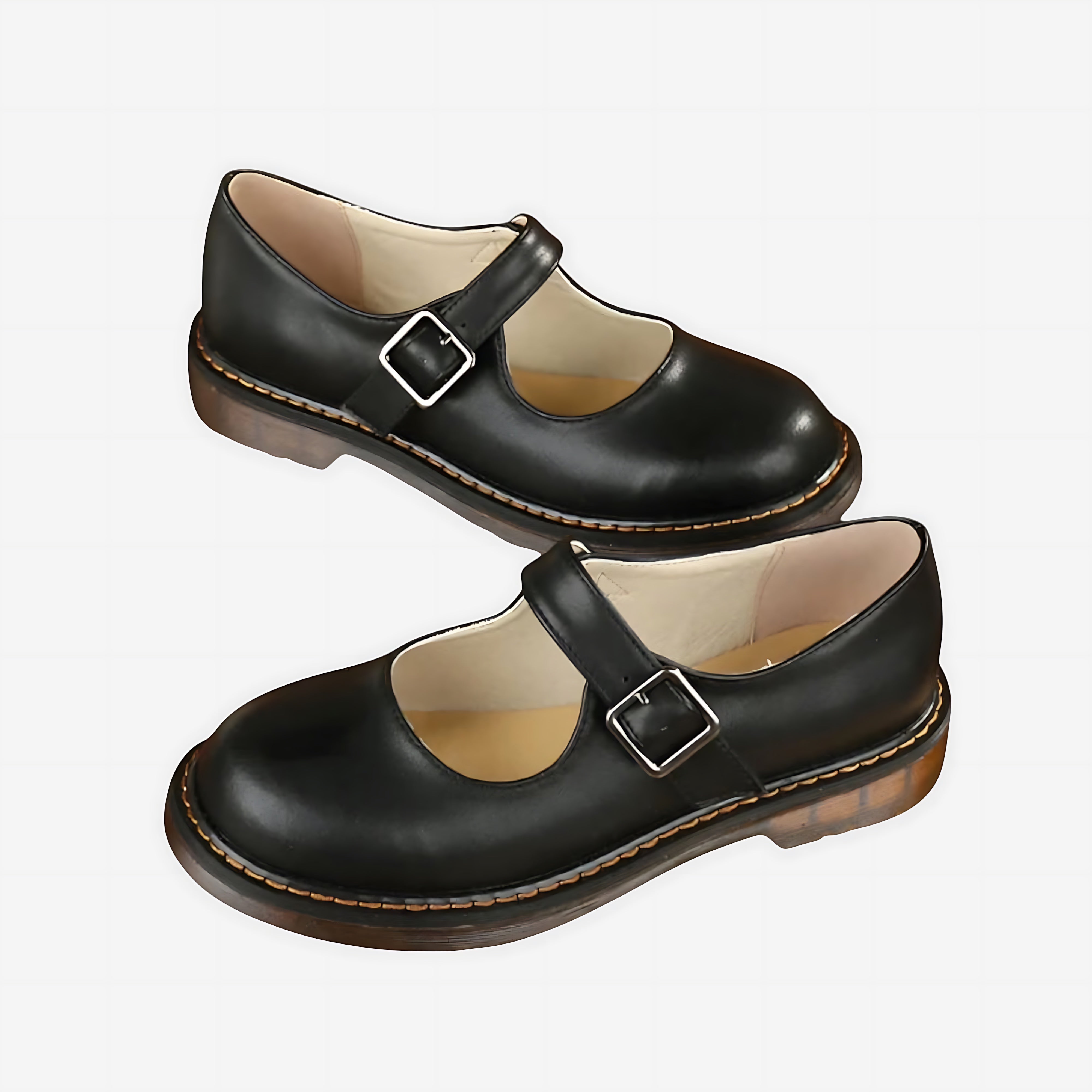 Adeline – Faux Leather Mary Jane Flats