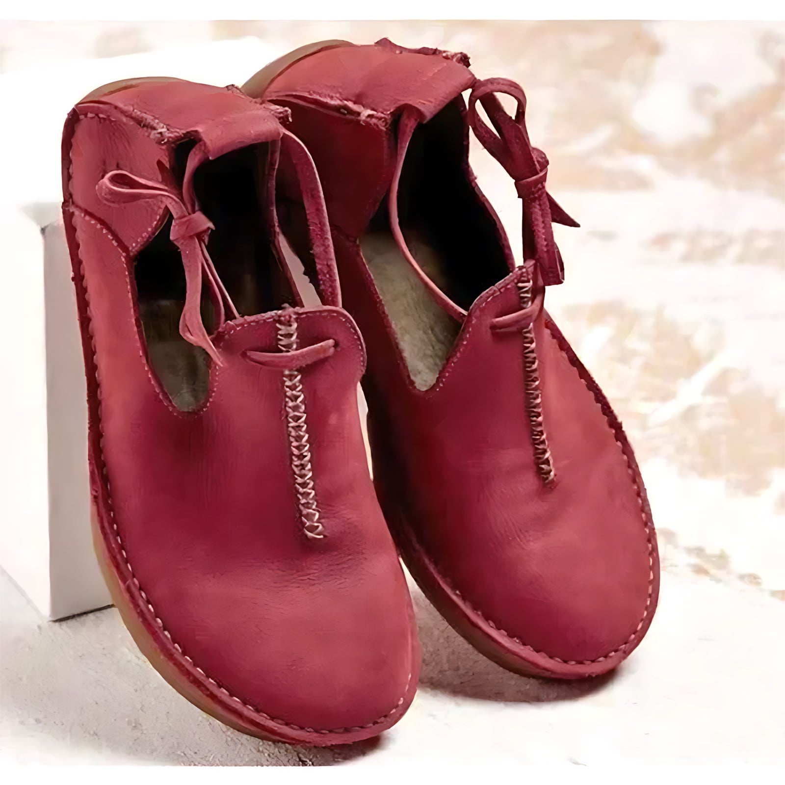 Adriana – Suede Lace Up Flat Ankle Boots
