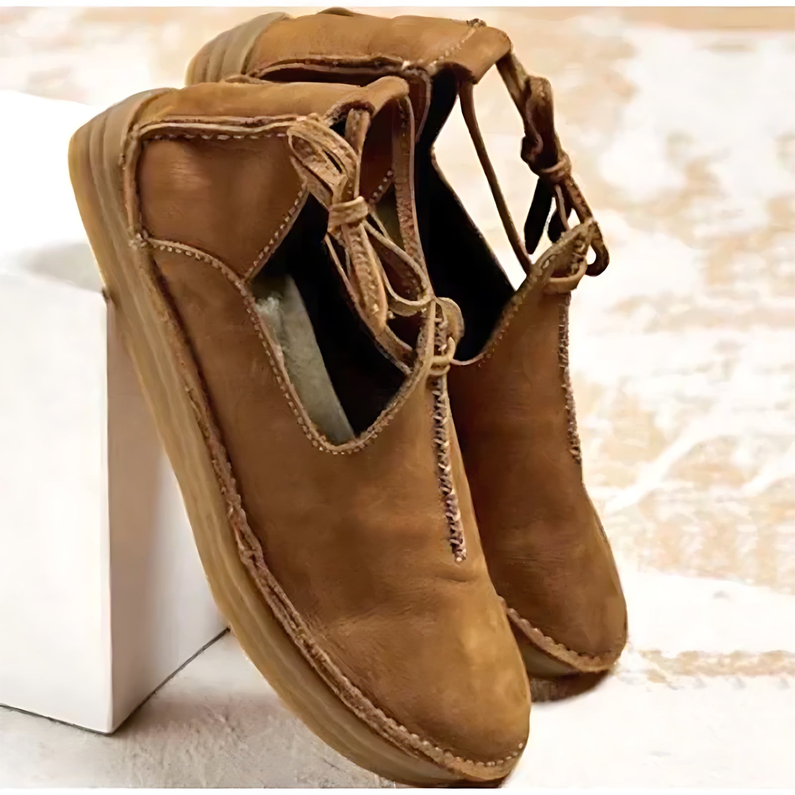 Adriana – Suede Lace Up Flat Ankle Boots