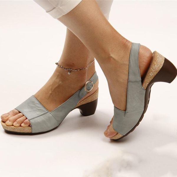 Lucy – Suede Slingback Block Heel Sandals