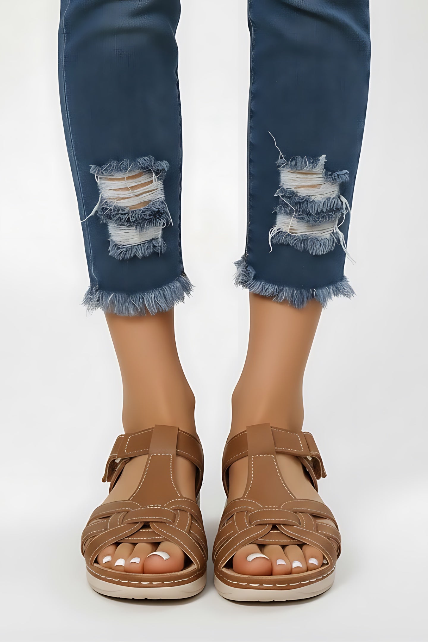 Allison – Closed Toe Fisherman Flat Sandals