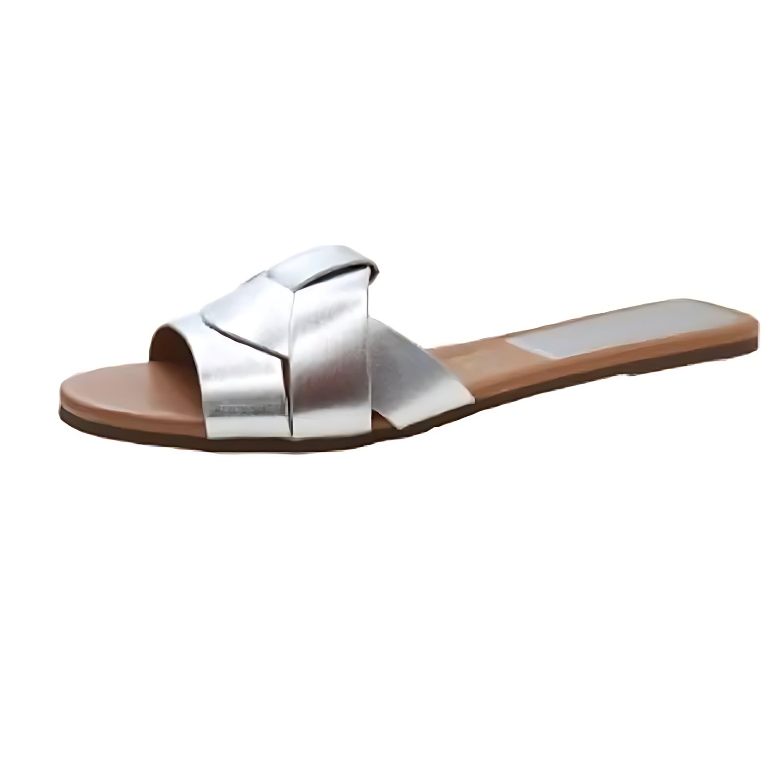 Allison – Crossover Strap Flat Slide Sandals