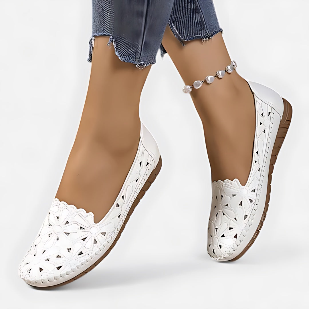 Allison – Perforated Slip On Flats