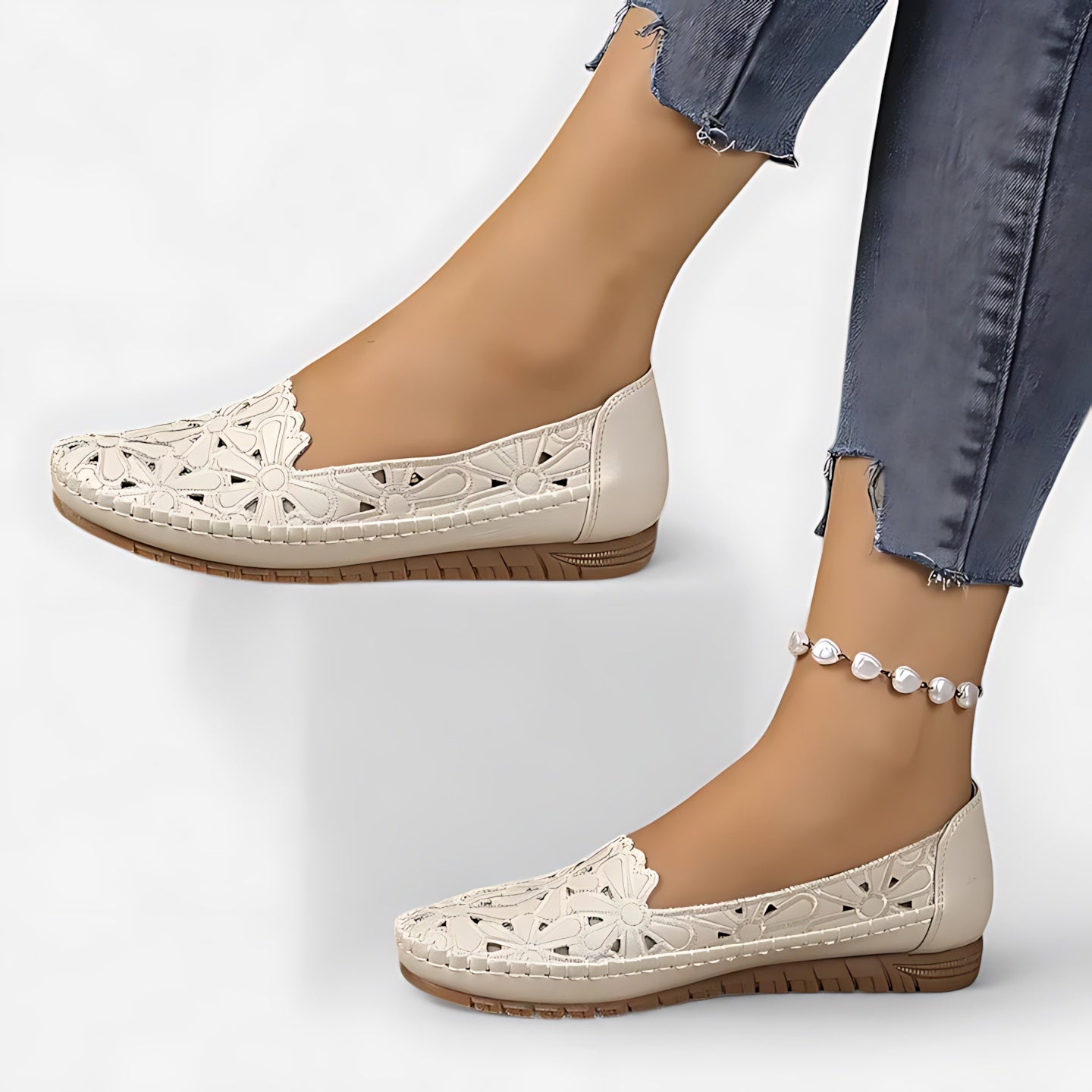 Allison – Perforated Slip On Flats