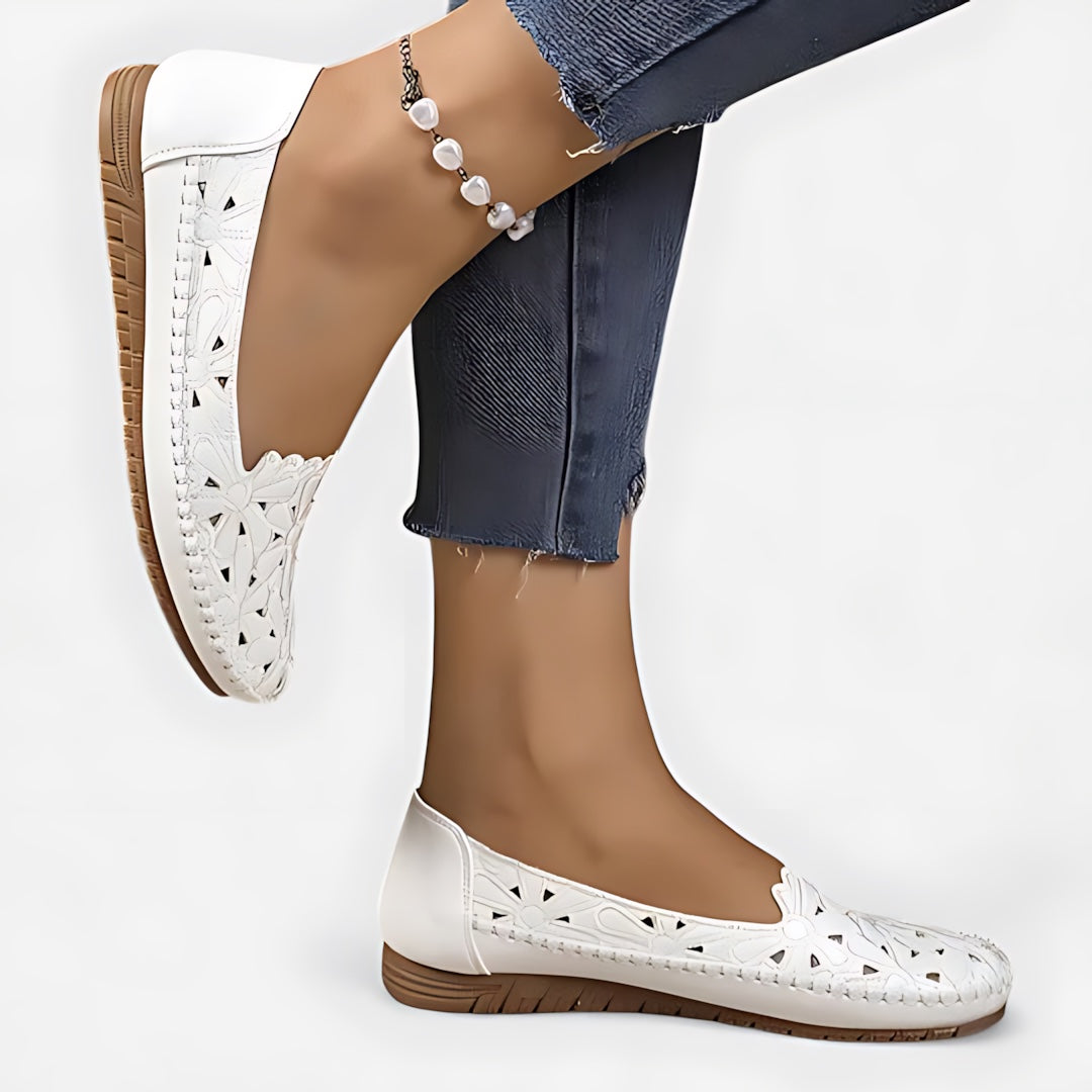 Allison – Perforated Slip On Flats