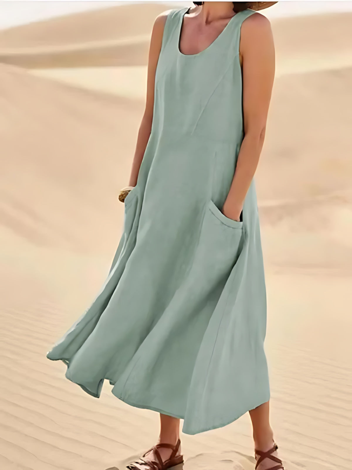 Allison – Scoop Neck Flowy Summer Maxi Dress