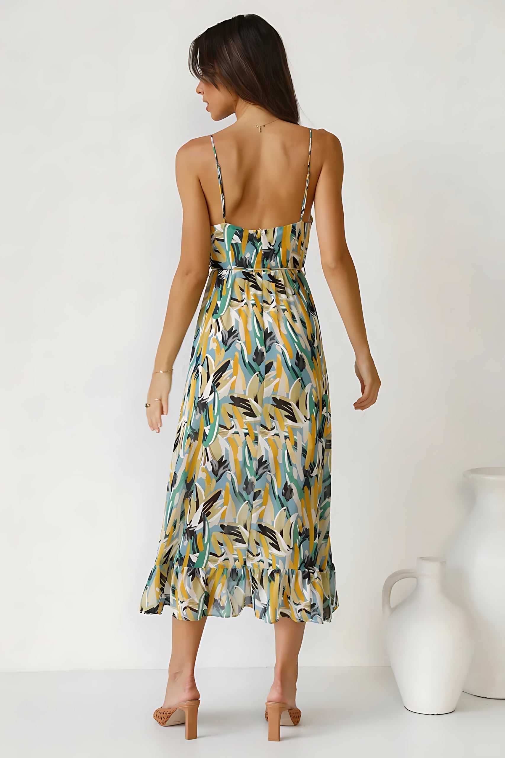 Amara – Floral Smocked Tiered Summer Midi Dress