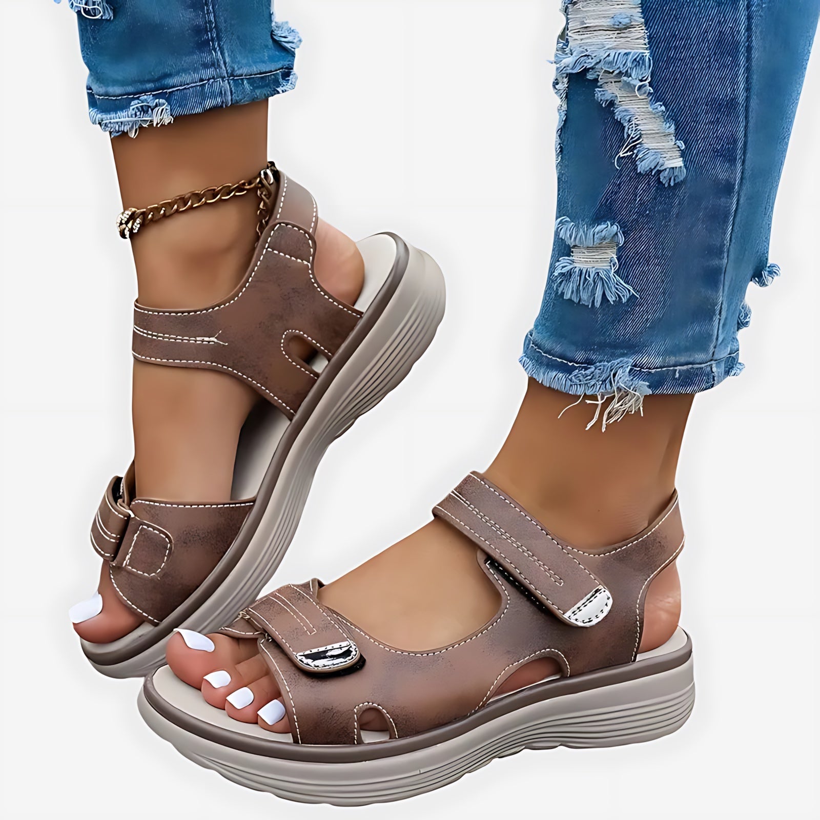 Amaya – Ankle Strap Wedge Sport Sandals