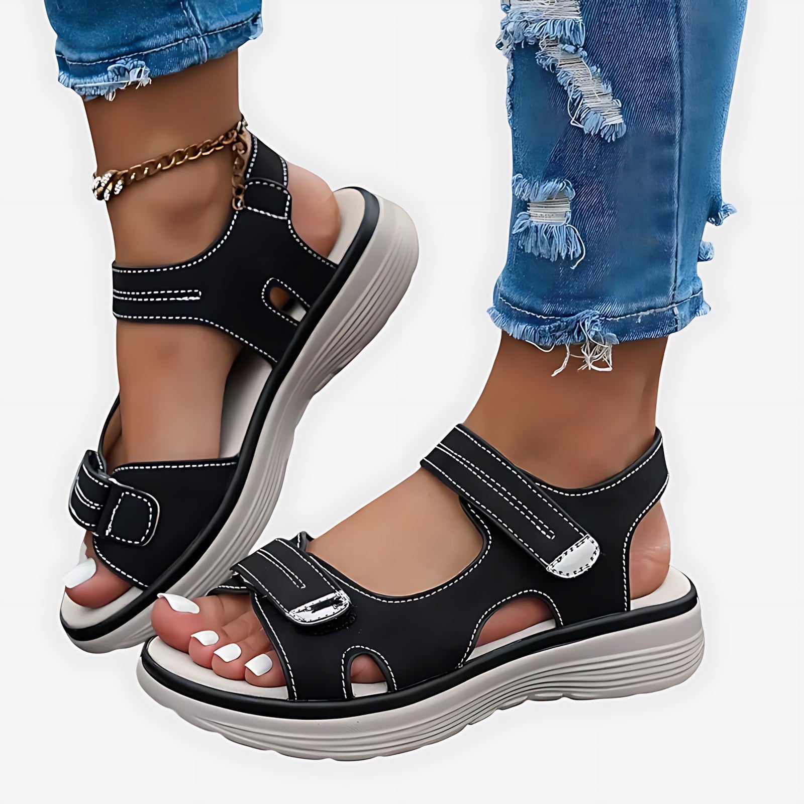 Amaya – Ankle Strap Wedge Sport Sandals