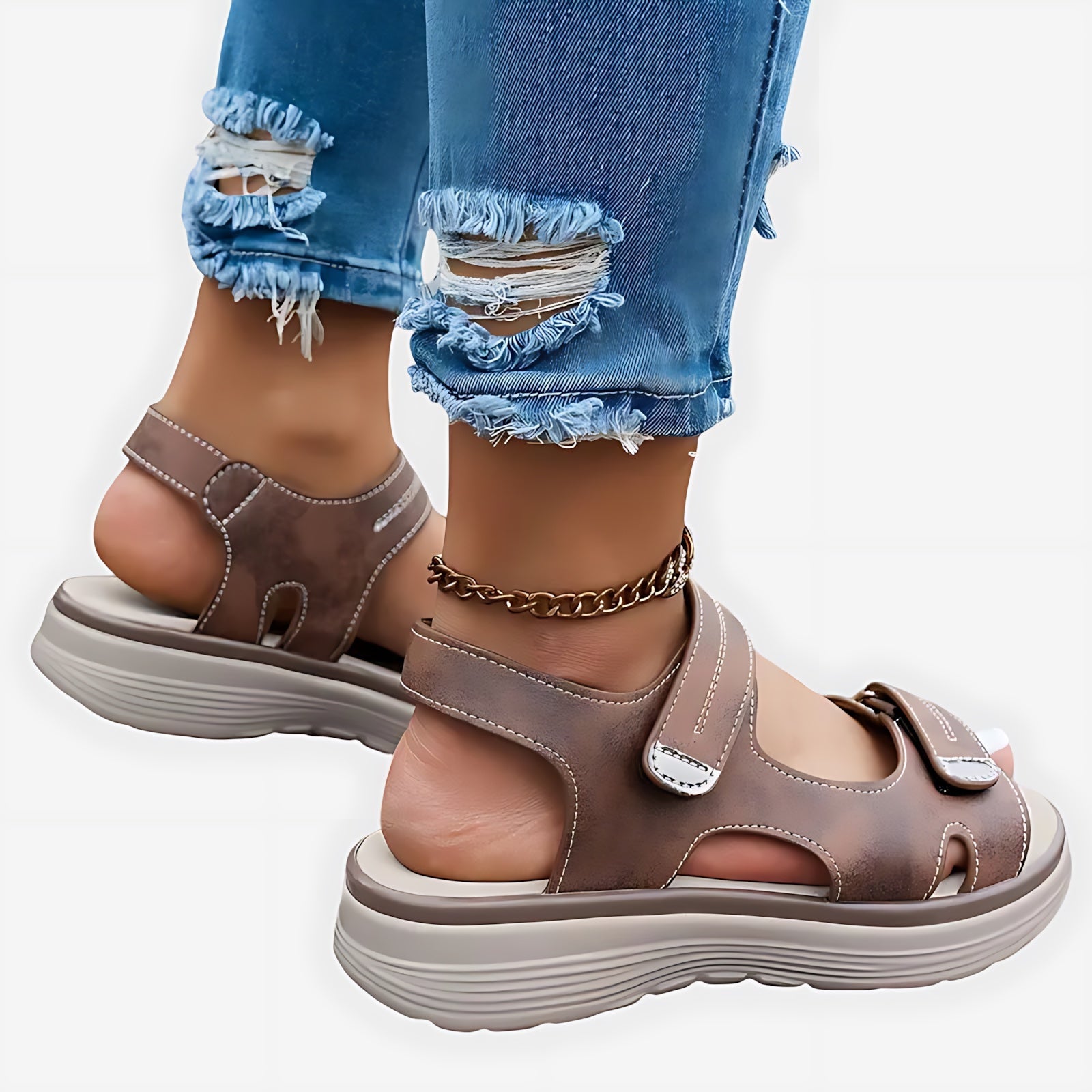Amaya – Ankle Strap Wedge Sport Sandals