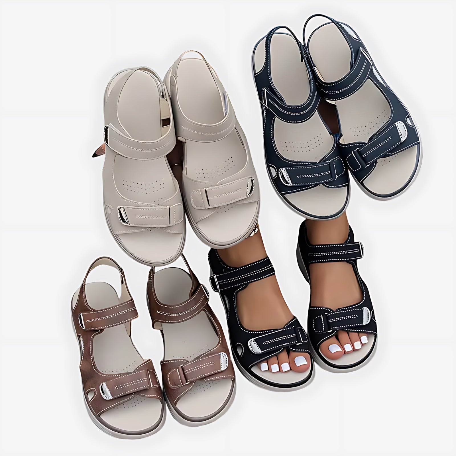 Amaya – Ankle Strap Wedge Sport Sandals