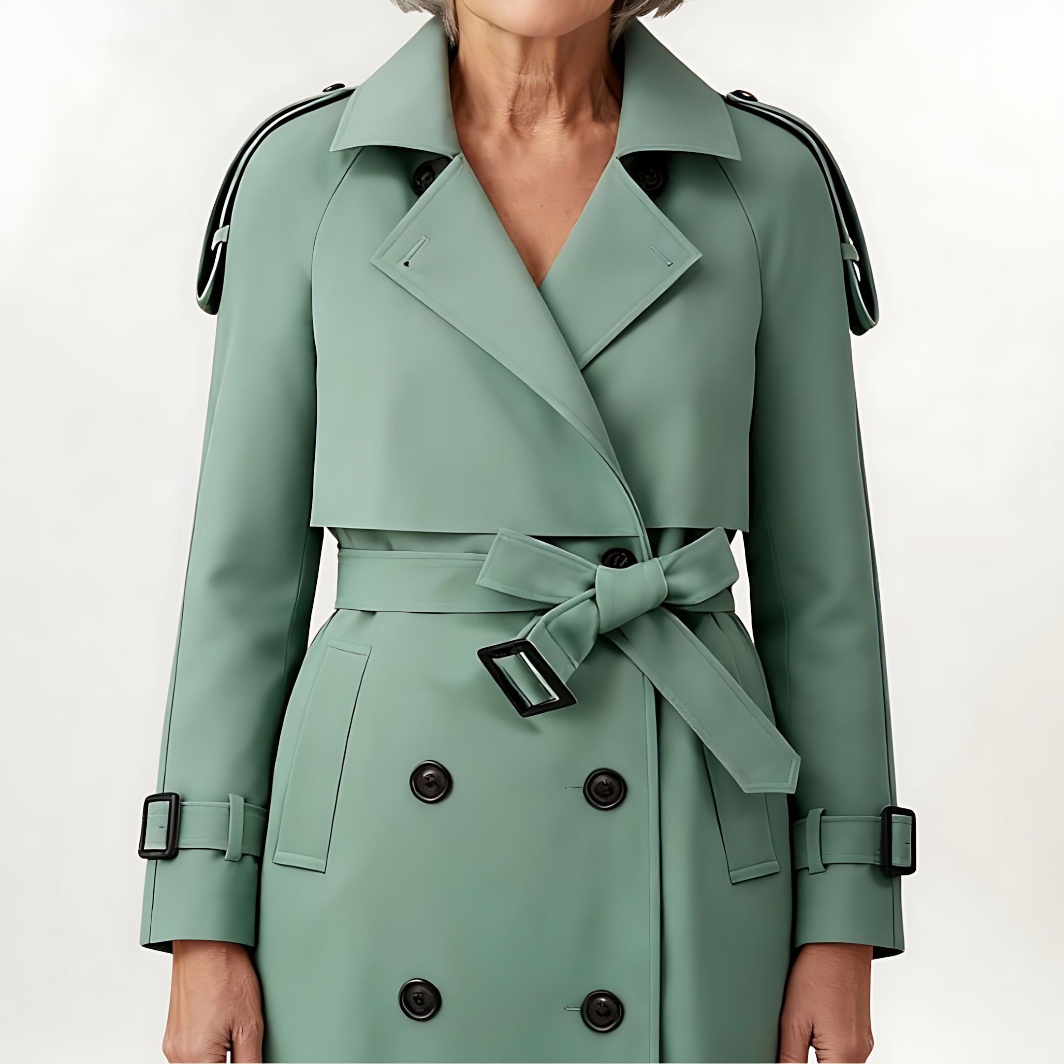 Amaya – Double Breasted Longline Trench Coat
