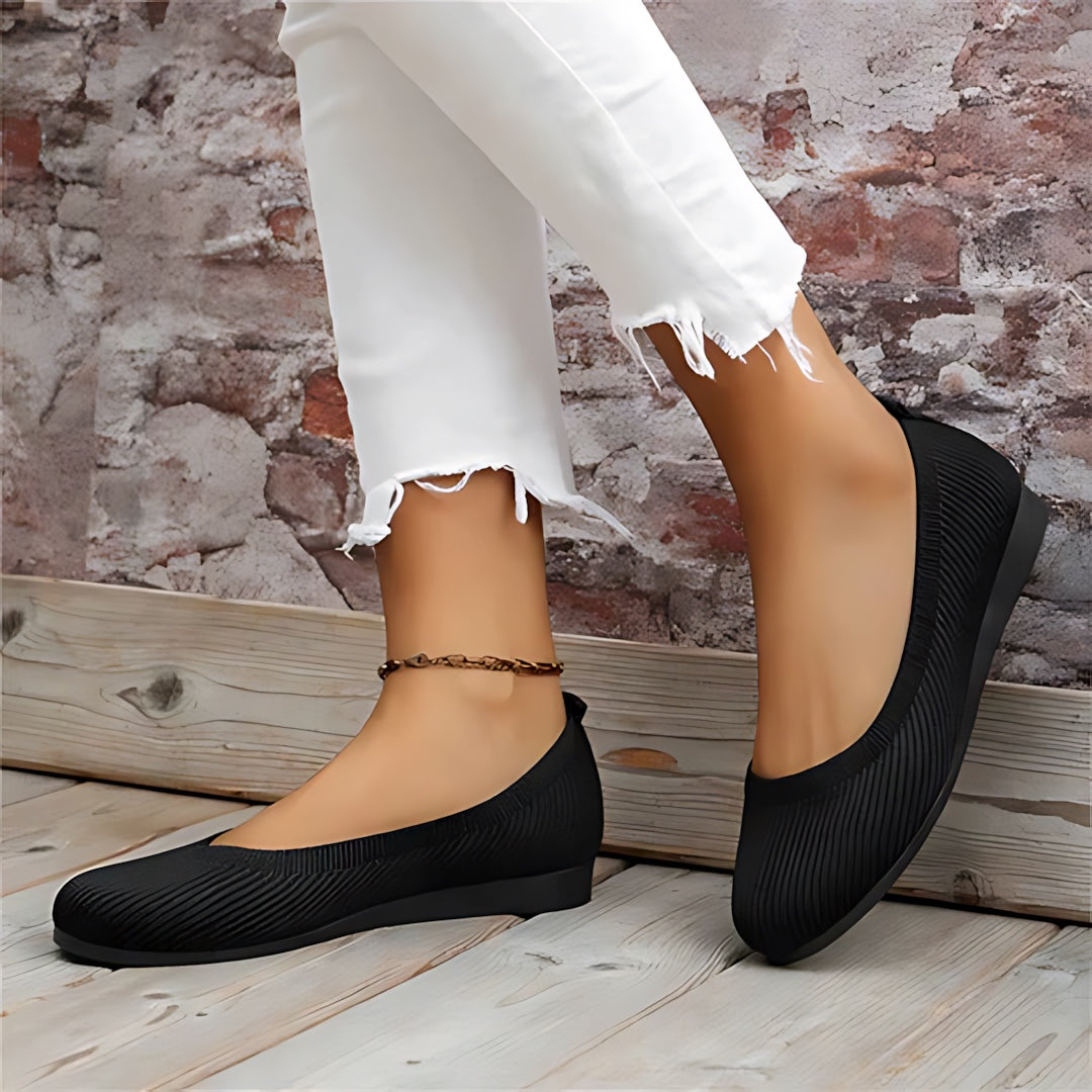 Amaya – Knit Round Toe Ballet Flats
