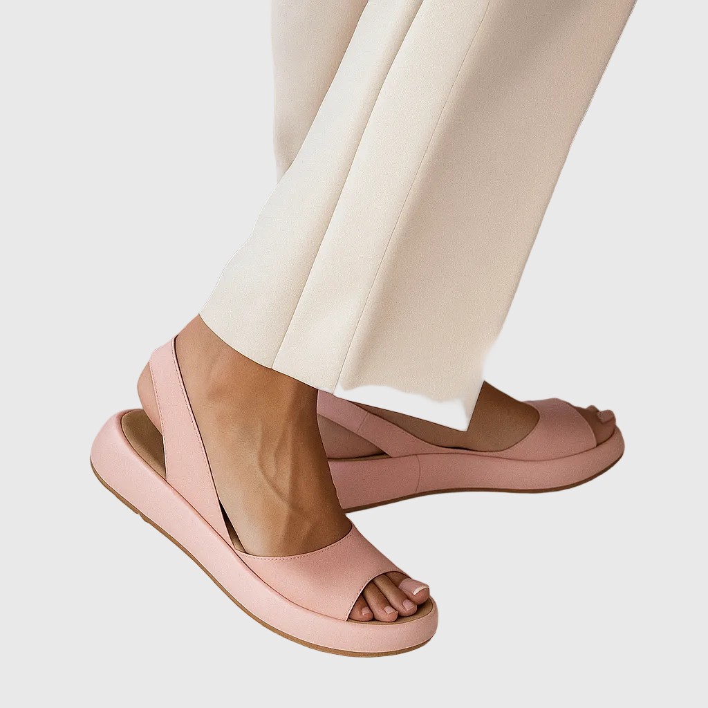 Annie – Wide Band Platform Slide Sandals