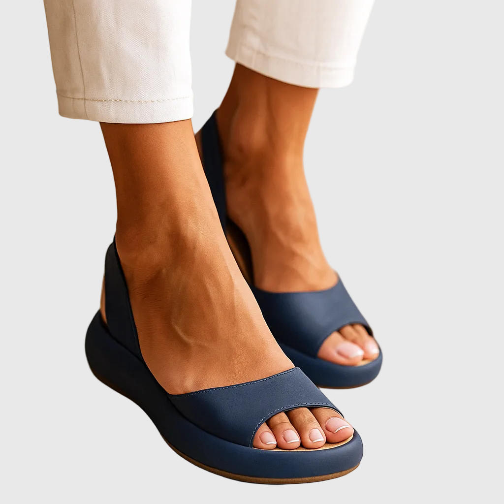 Annie – Wide Band Platform Slide Sandals