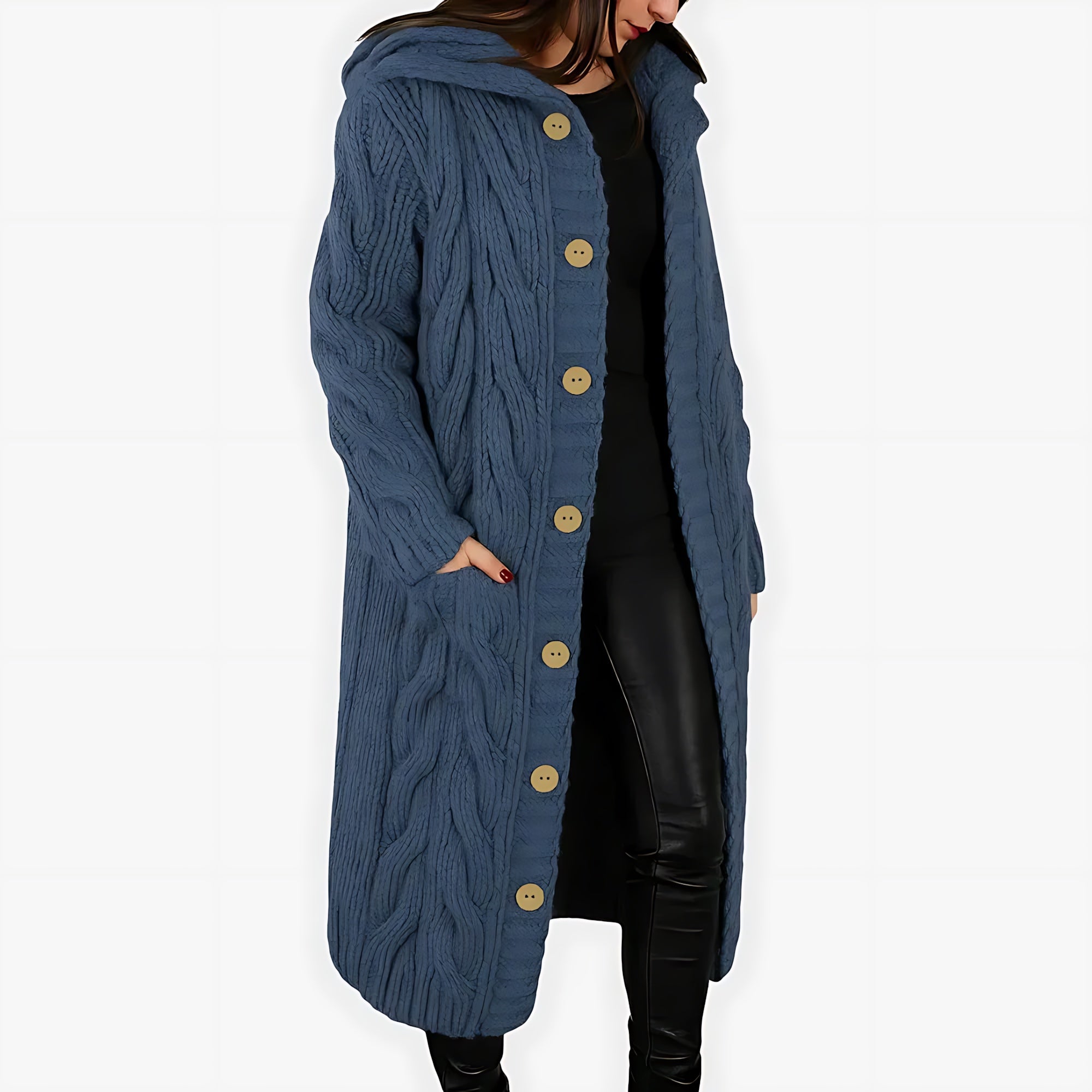 Andrea – Knit Longline Duster Coat