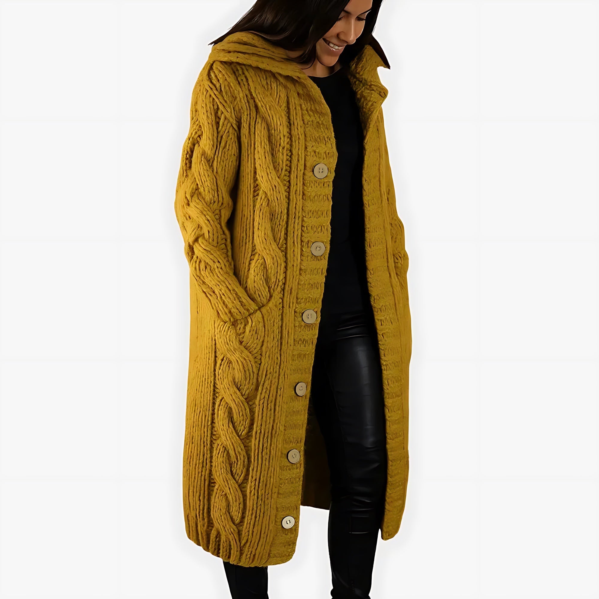 Andrea – Knit Longline Duster Coat