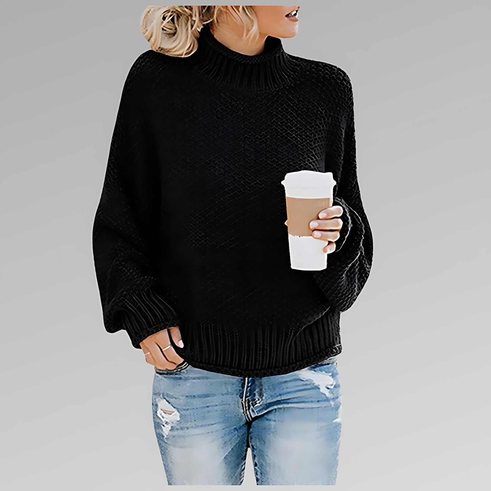 Annie – Chunky Knit Turtleneck Sweater