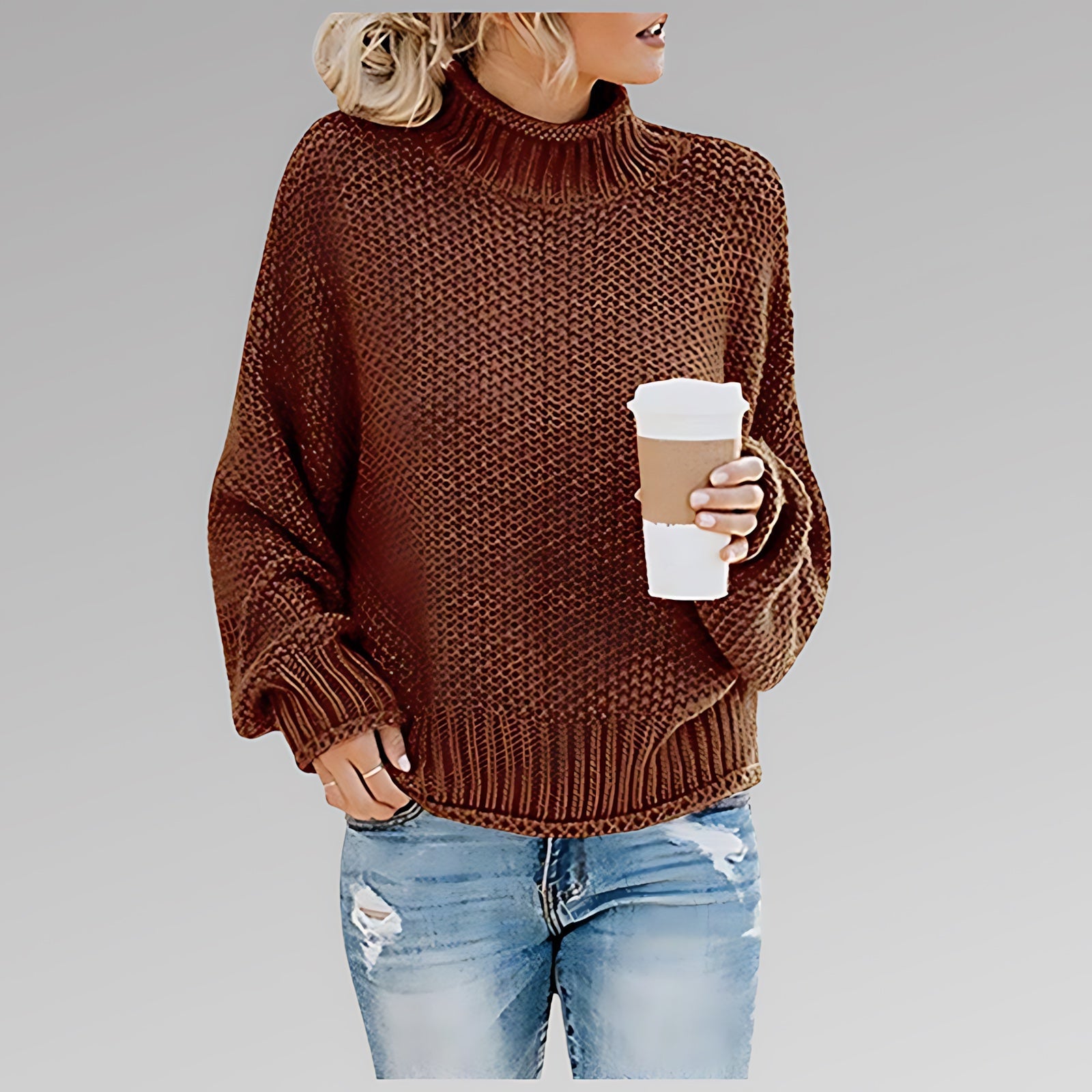 Annie – Chunky Knit Turtleneck Sweater