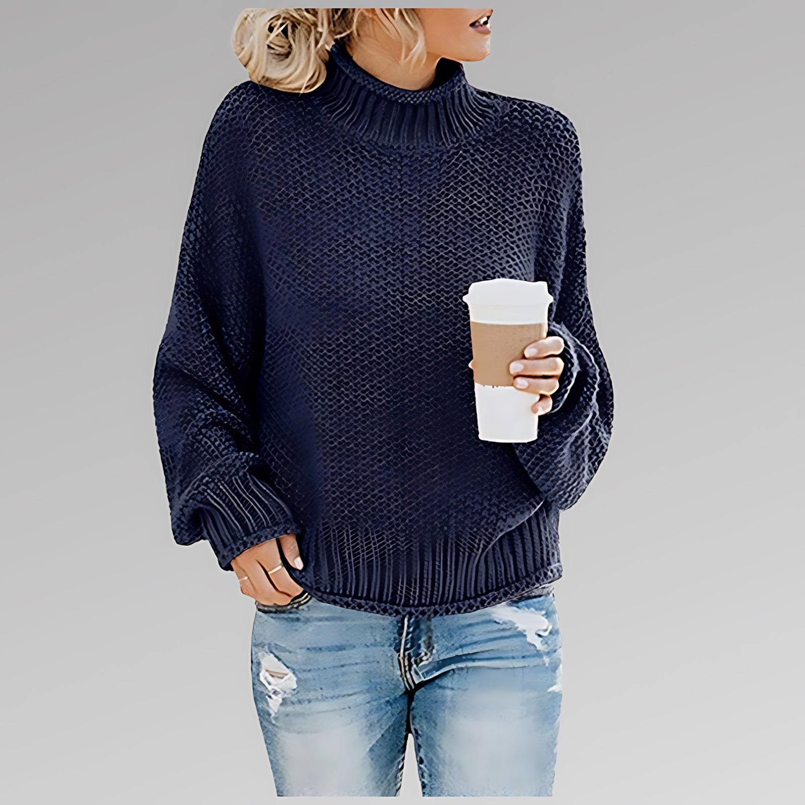 Annie – Chunky Knit Turtleneck Sweater