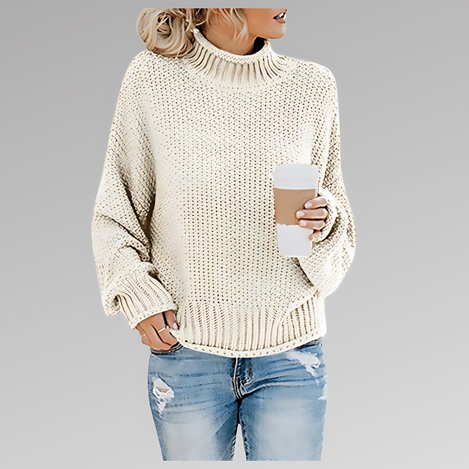 Annie – Chunky Knit Turtleneck Sweater