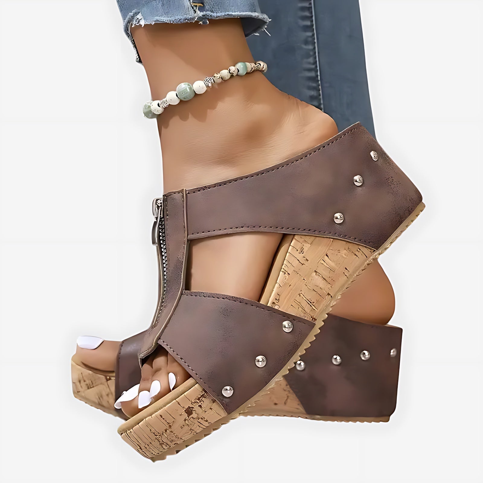 Annie – Cutout Strappy Flat Sandals
