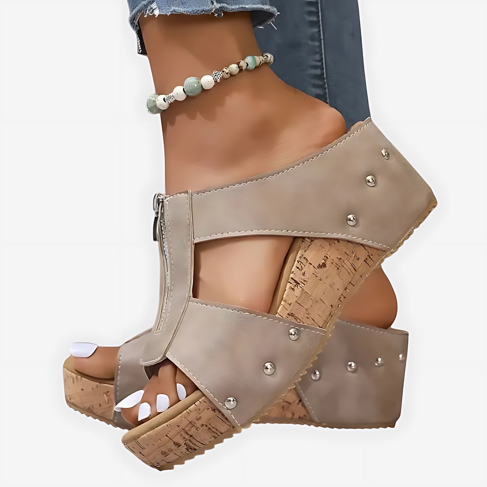 Annie – Cutout Strappy Flat Sandals