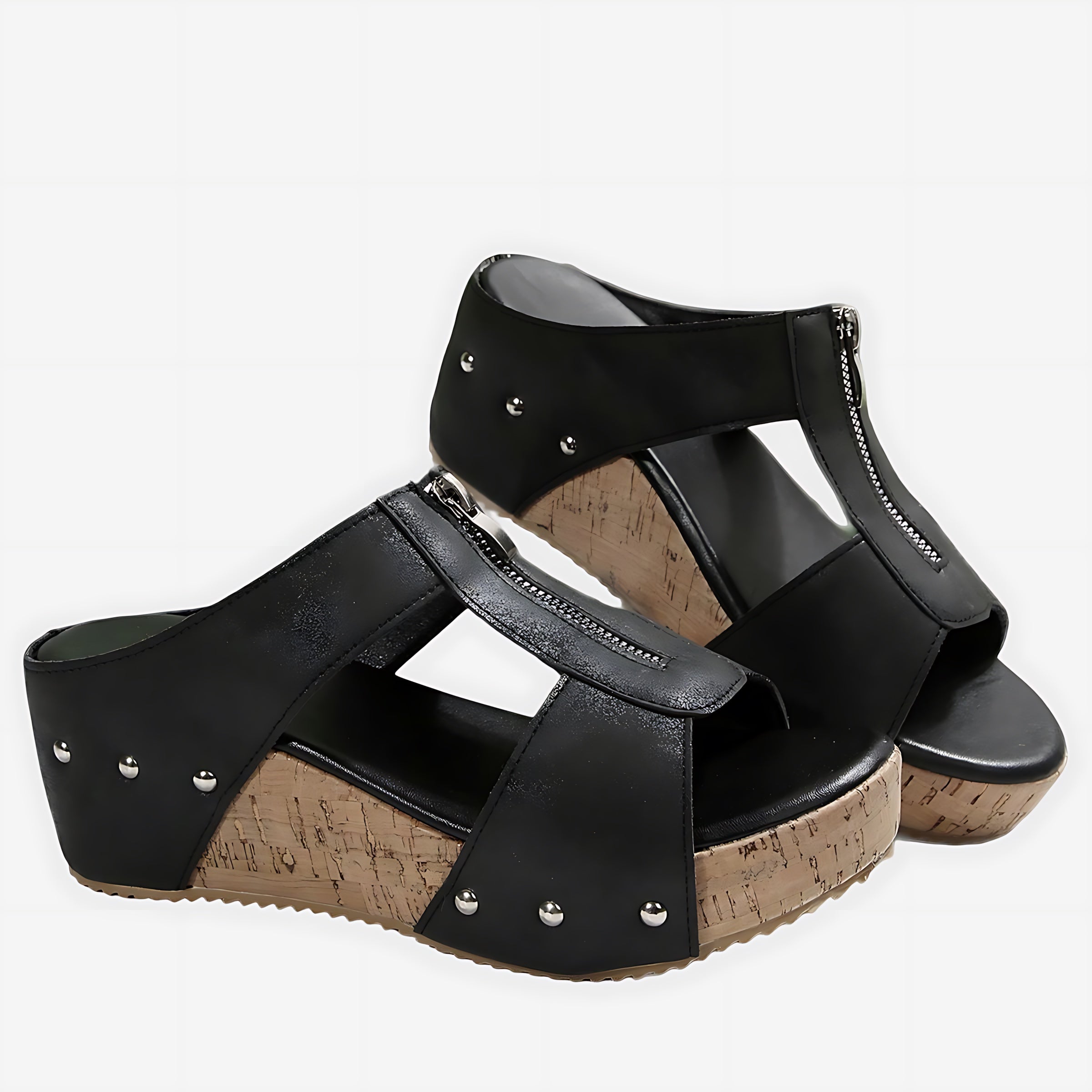 Annie – Cutout Strappy Flat Sandals