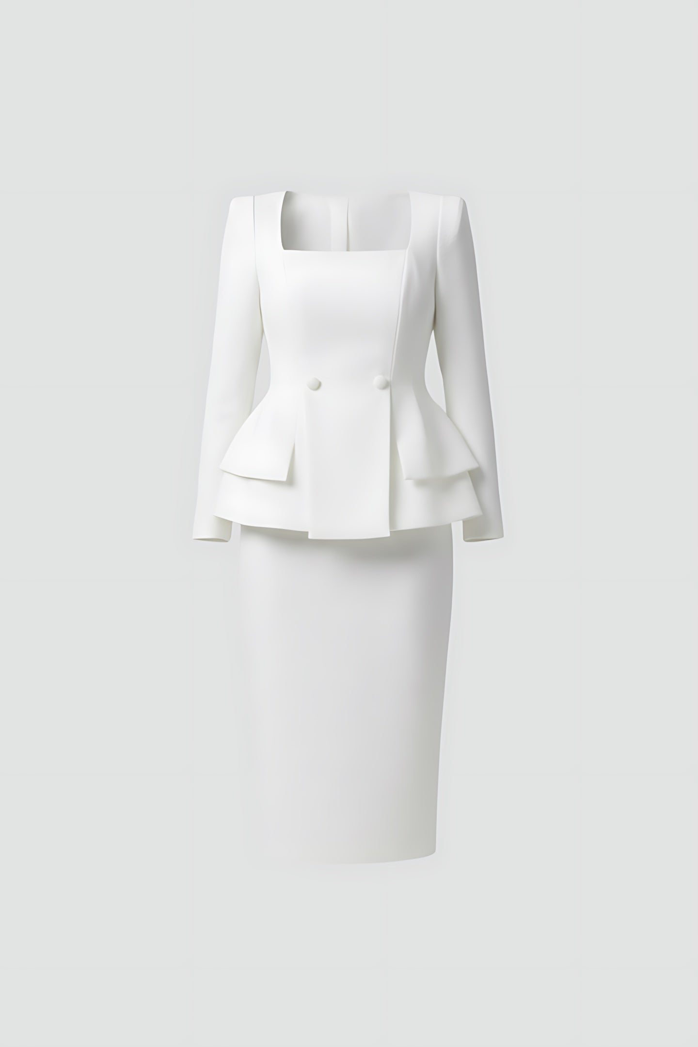 Aria – Square Neck Blazer and Skirt Set