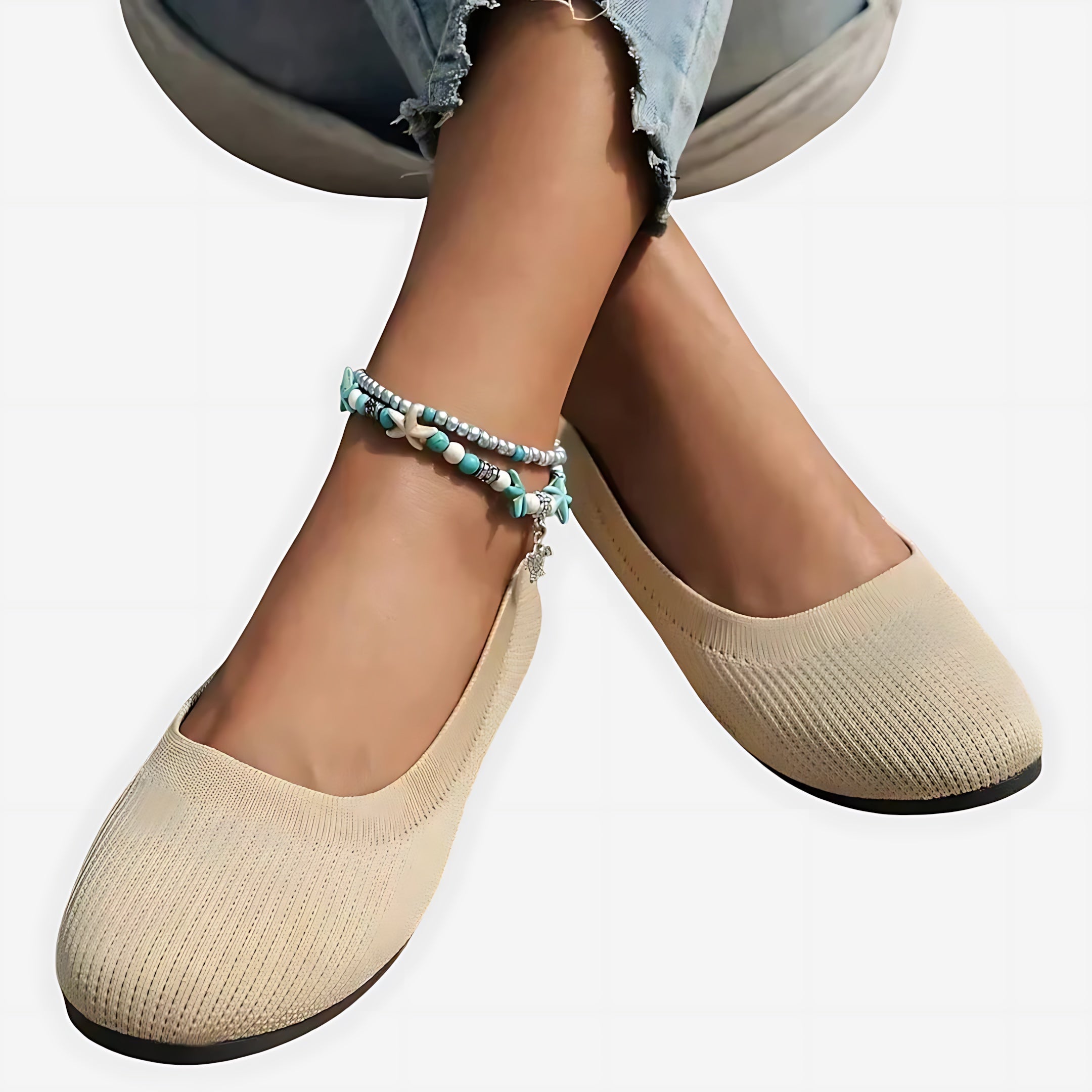 Ariana – Ankle Strap Round Toe Ballet Flats