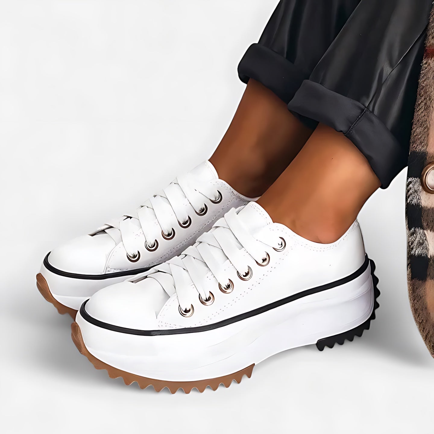 Arya – Lug Sole Lace Up Platform Sneakers
