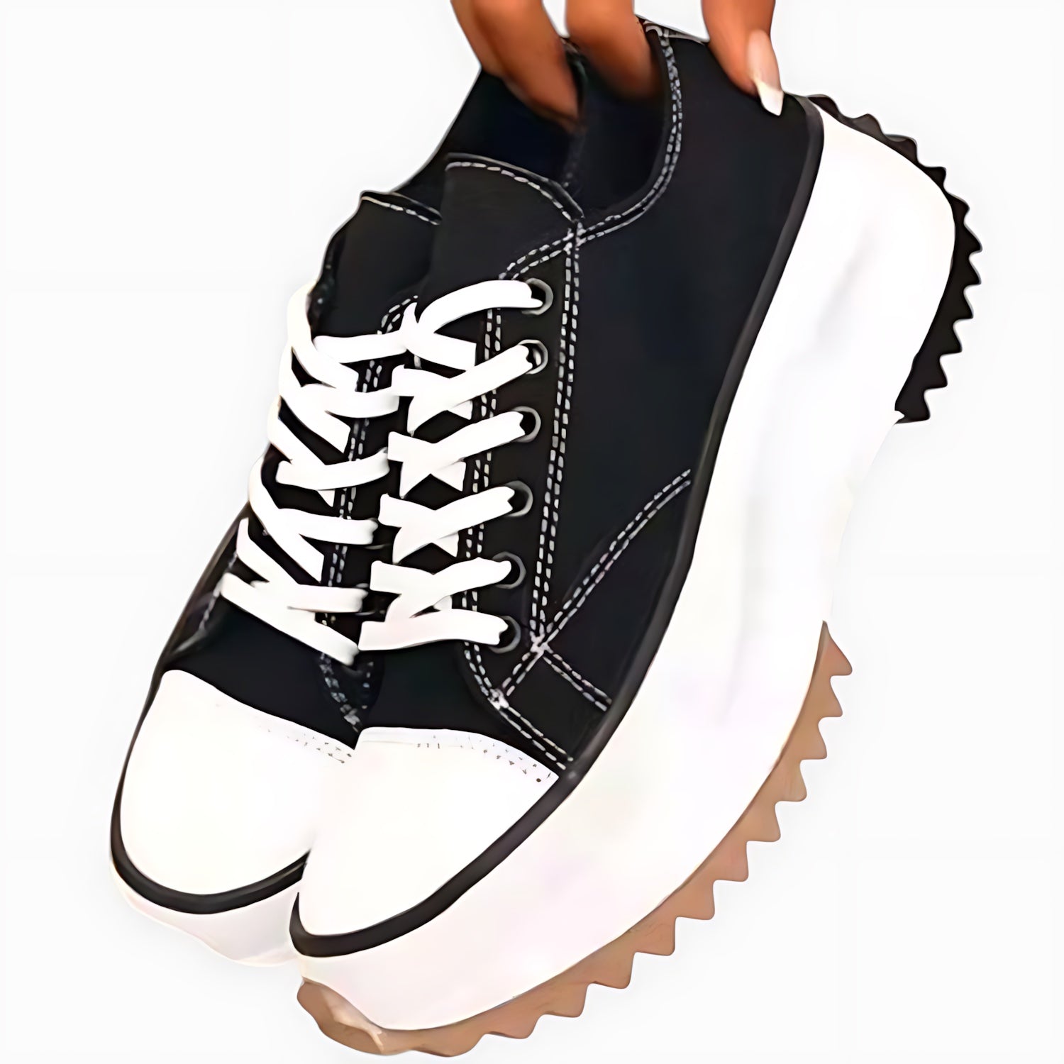 Arya – Lug Sole Lace Up Platform Sneakers