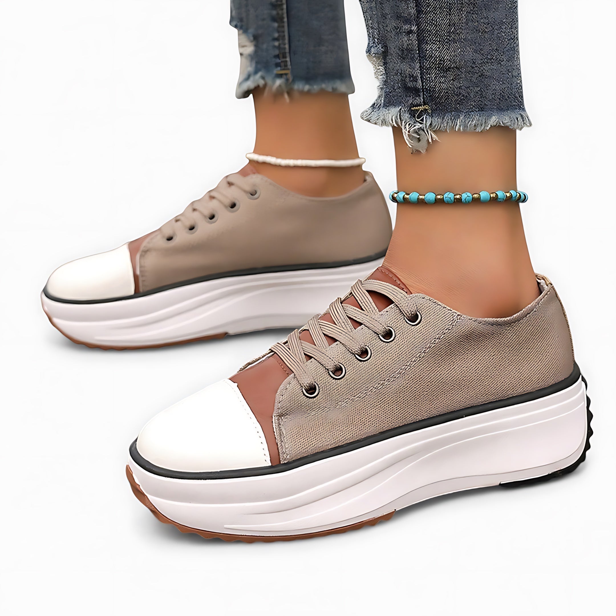 Arya – Lug Sole Lace Up Platform Sneakers