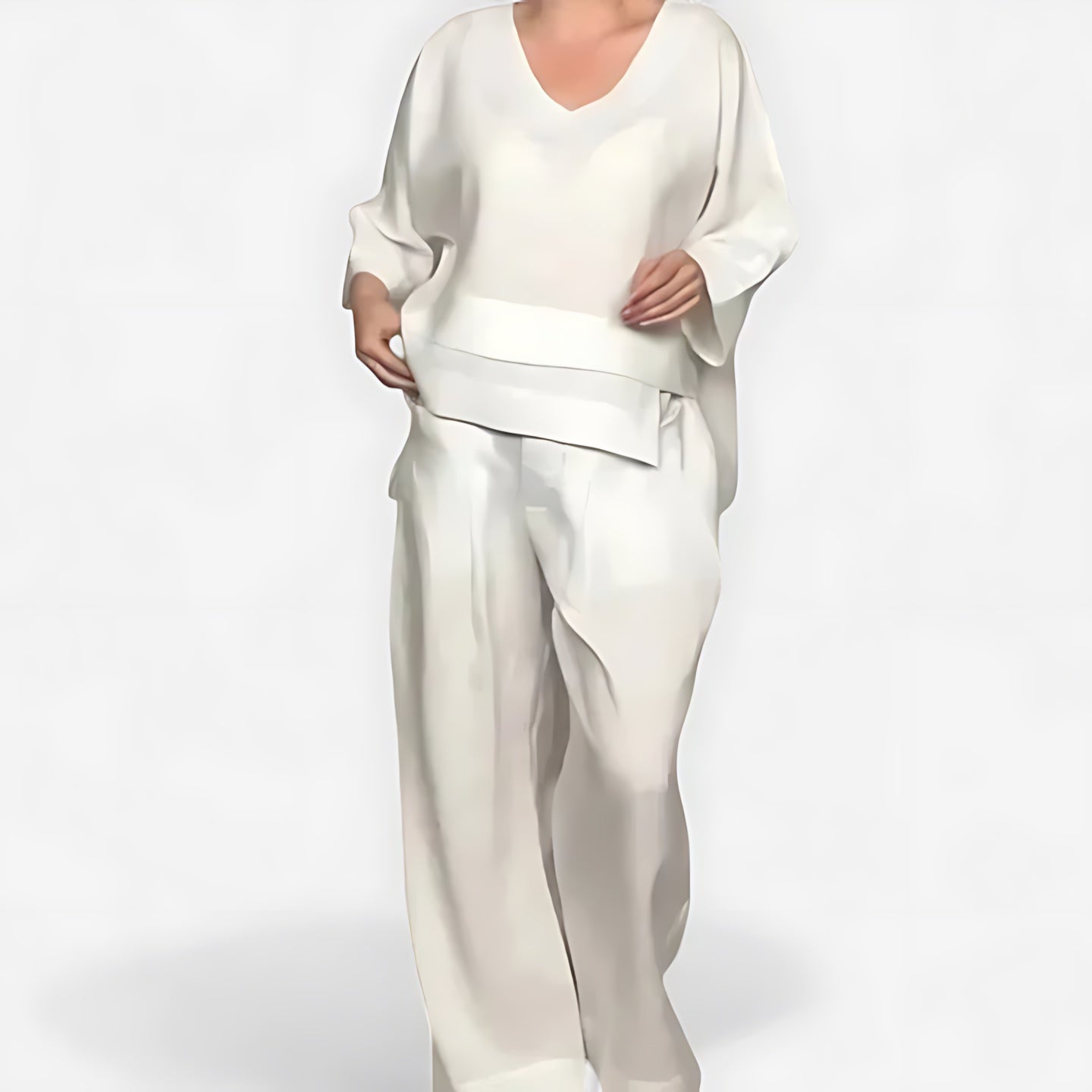 Athena – Half Sleeve Top and Wide Leg Pants Lounge Set