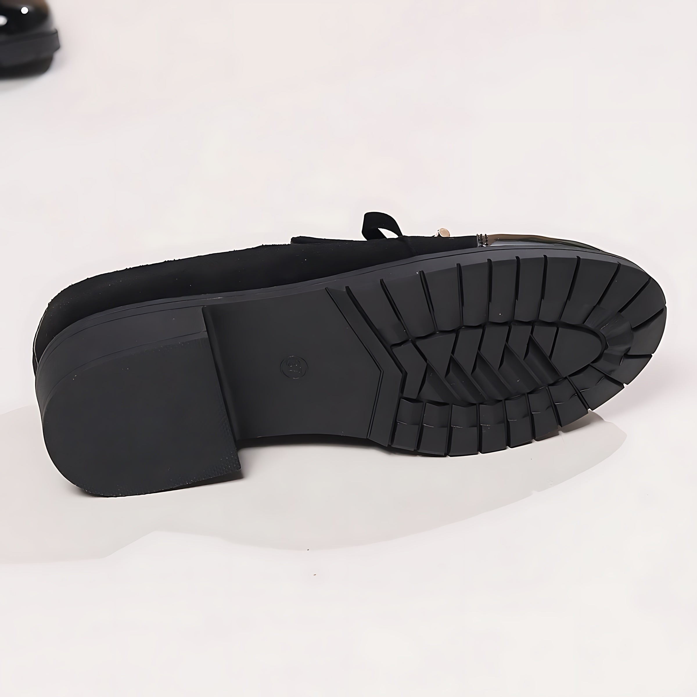 Avery – Patent Bow Block Heel Loafers