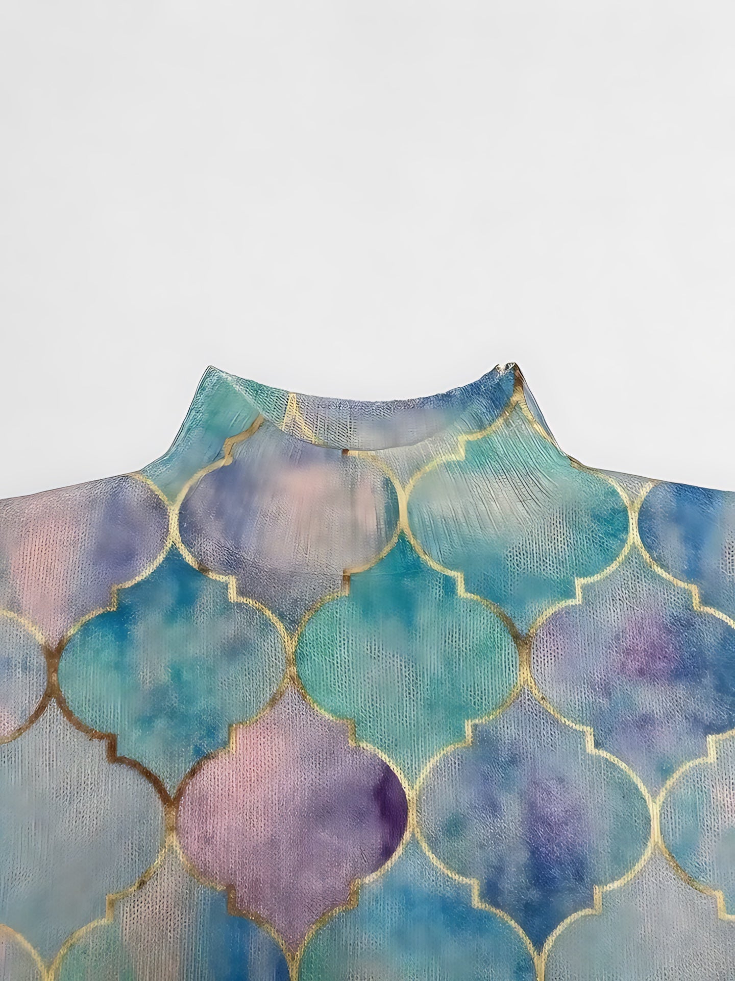 Avery – Scallop Pattern Turtleneck Knit Sweater