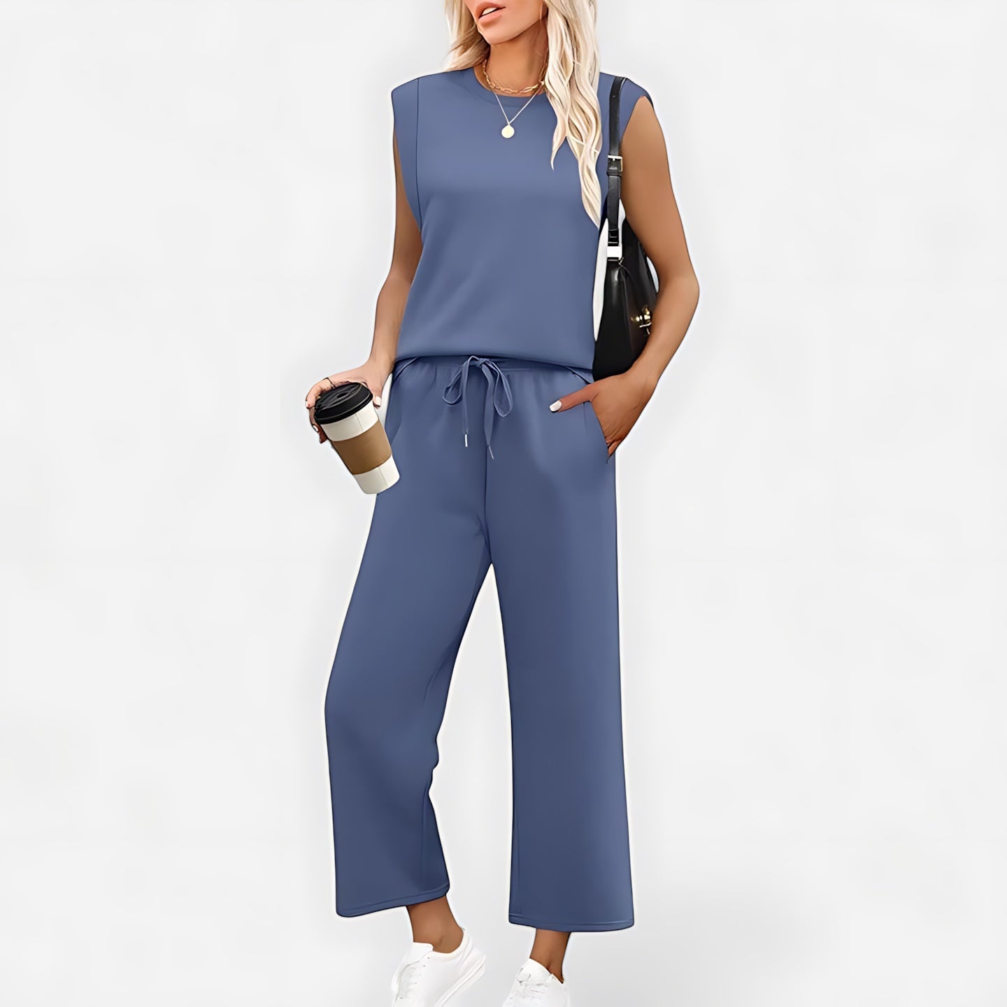 Avery – Tank Top and High Waist Cropped Pants Set