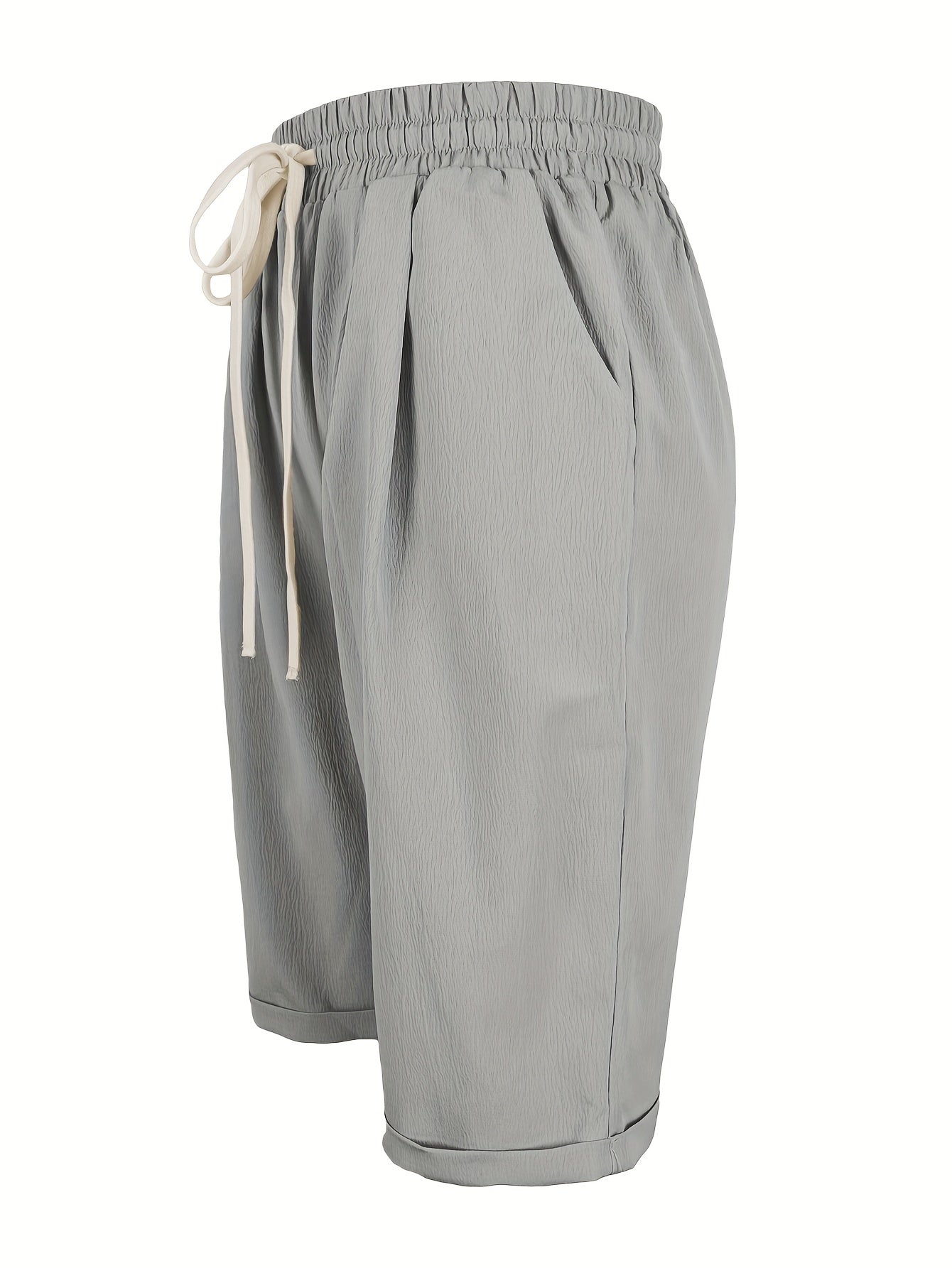Marina – Elastic Waist Wide Leg Capri Pants